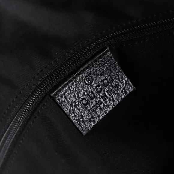 Authentic Gucci GG Black Canvas Abbey Zip Tote Shoulder Gold Hardware Bag - Picture 3 of 13